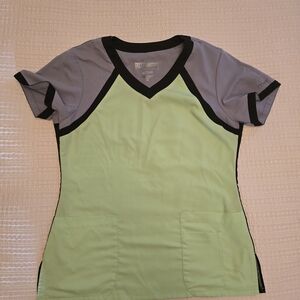 Grey's Anatomy Two-Tone V-Neck Scrub Top